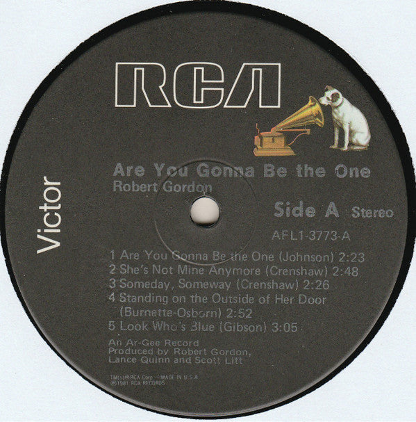 Robert Gordon (2) : Are You Gonna Be The One (LP, Album, Ind)