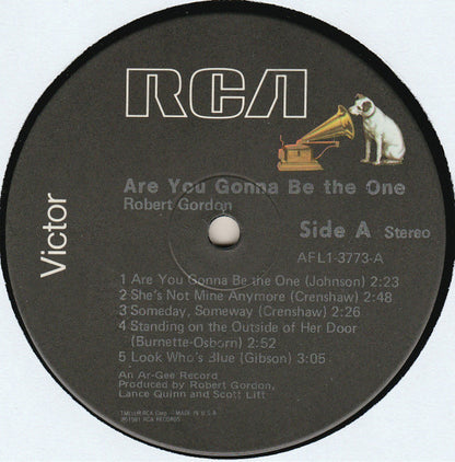 Robert Gordon (2) : Are You Gonna Be The One (LP, Album, Ind)