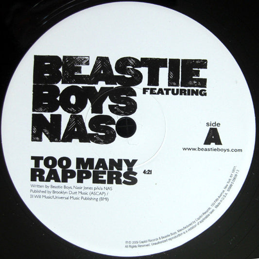 Beastie Boys Featuring Nas : Too Many Rappers (12", Single, Ltd)