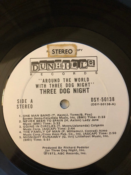 Three Dog Night : Around The World With Three Dog Night (2xLP, Album, Promo, Ter)