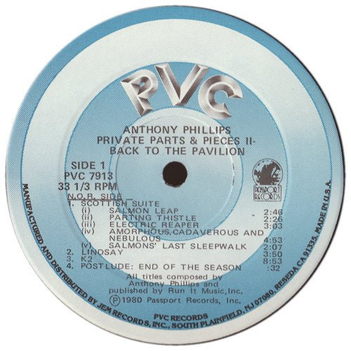 Anthony Phillips : Private Parts & Pieces II: Back To The Pavilion (LP, Album, Blu)