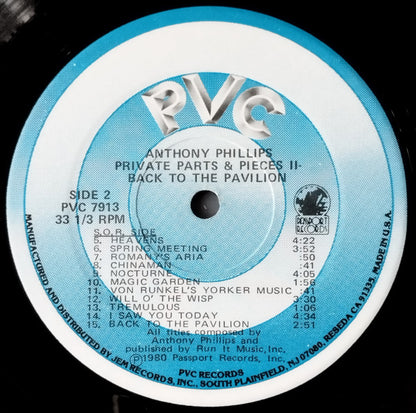 Anthony Phillips : Private Parts & Pieces II: Back To The Pavilion (LP, Album, Blu)
