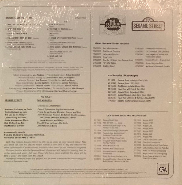 Grover (4) : Grover Sings The Blues (LP, Album, RE)