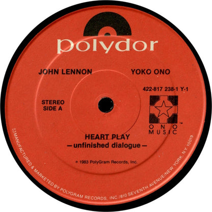 John Lennon / Yoko Ono* : Heart Play: Unfinished Dialogue (LP, 53 )
