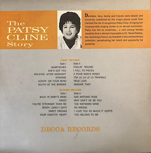 Patsy Cline : The Patsy Cline Story (2xLP, Comp, Mono, Pin)