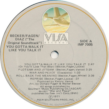 Donald Fagen, Walter Becker, Denny Diaz*, ("The Original Soundtrack")* : You Gotta Walk It Like You Talk It (Or You'll Lose That Beat) (LP, Album, RE)