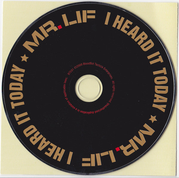 Mr. Lif : I Heard It Today (CD, Album)