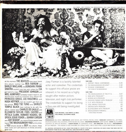 Bill Dana & Joey Forman : The Mashuganishi Yogi (LP, Mon)
