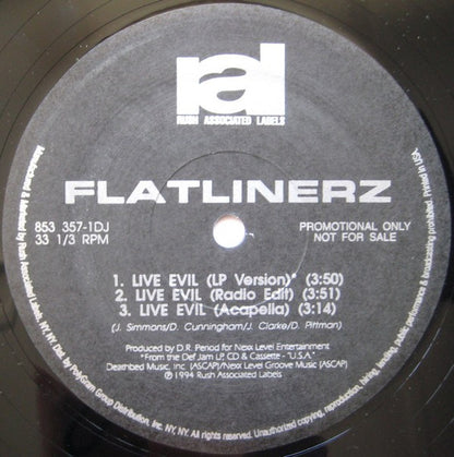 Flatlinerz (2) : Live Evil (12", Single, Promo)