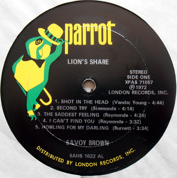Savoy Brown : Lion's Share (LP, Album, AL)