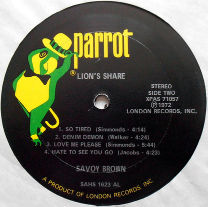 Savoy Brown : Lion's Share (LP, Album, AL)