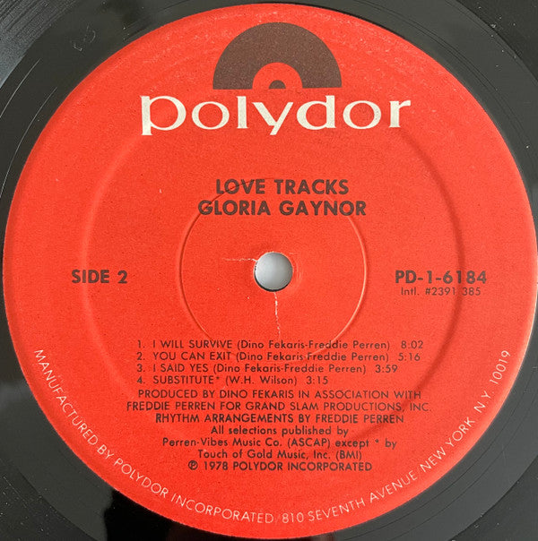 Gloria Gaynor : Love Tracks (LP, Album, RP, Spe)