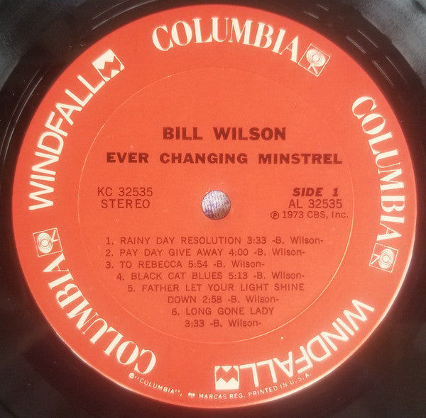 Bill Wilson : Ever Changing Minstrel (LP, Album, Ter)