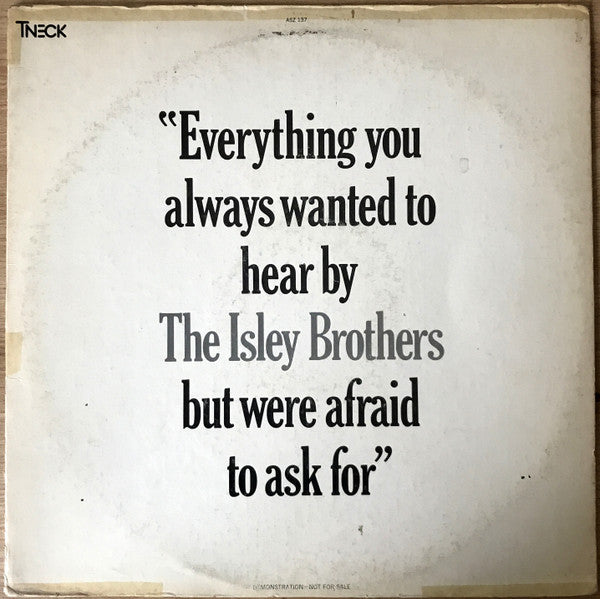 The Isley Brothers : Everything You Always Wanted To Hear By The Isley Brothers But Were Afraid To Ask For (LP, Comp, Promo)