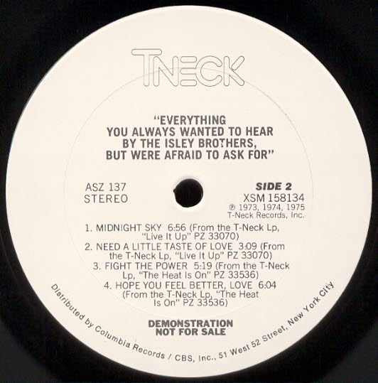 The Isley Brothers : Everything You Always Wanted To Hear By The Isley Brothers But Were Afraid To Ask For (LP, Comp, Promo)