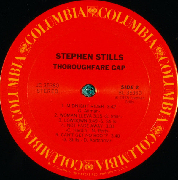 Stephen Stills : Thoroughfare Gap (LP, Album, Pit)