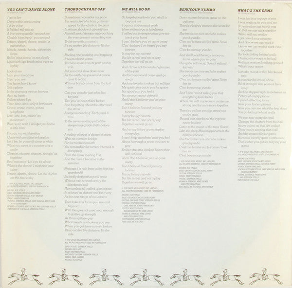 Stephen Stills : Thoroughfare Gap (LP, Album, Pit)