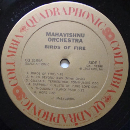 Mahavishnu Orchestra : Birds Of Fire (LP, Album, Quad, Pit)