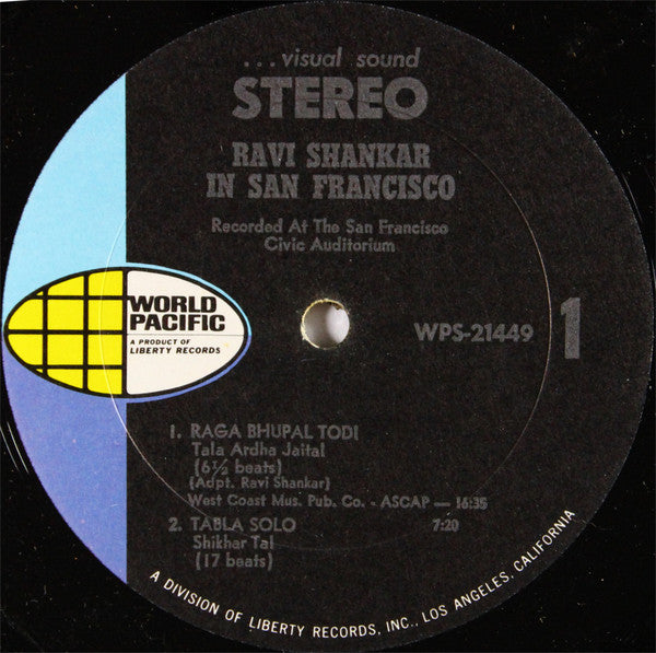 Ravi Shankar : Ravi Shankar In San Francisco (LP, Album)