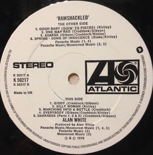Alan White : Ramshackled (LP, Album)