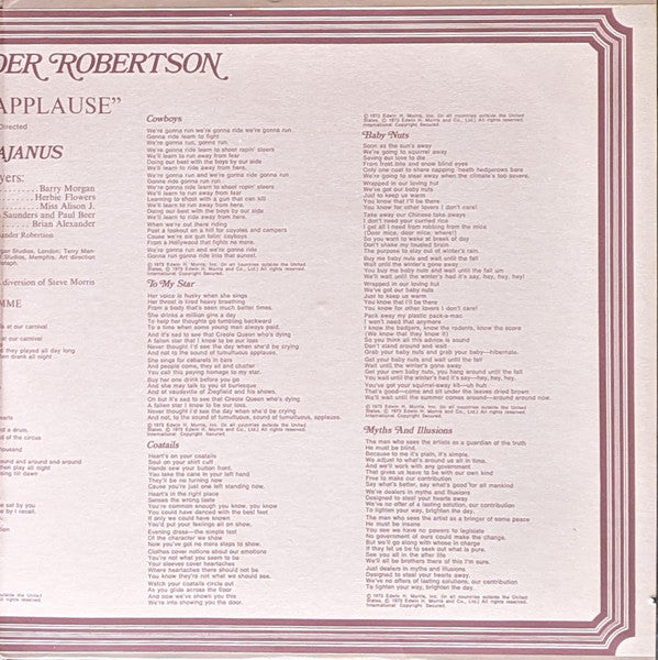 Brian Alexander Robertson* : Wringing Applause (LP, SON)