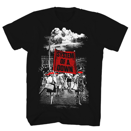 System of a Down Banner March Black T-Shirt