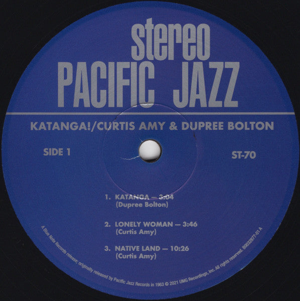Curtis Amy & Dupree Bolton : Katanga! (LP, Album, RE, 180)