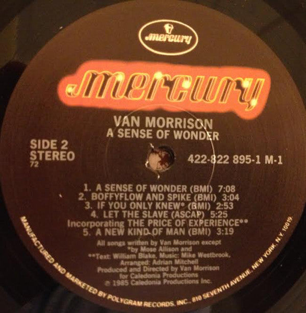 Van Morrison : A Sense Of Wonder (LP, Album, 72 )