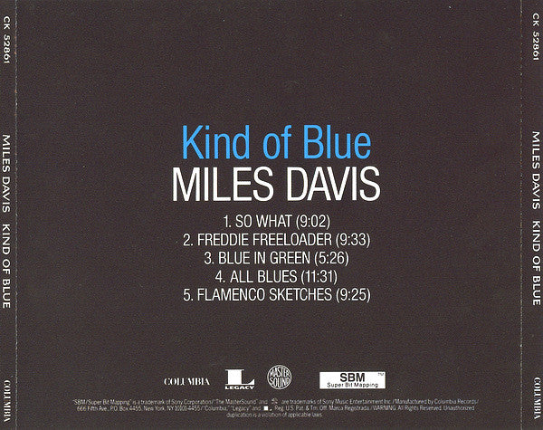 Miles Davis : Kind Of Blue (CD, Album, Ltd, RE, RM, Gol)