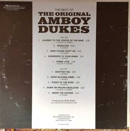 The Original Amboy Dukes* : The Best Of The Original Amboy Dukes (LP, Album, Comp, Pit)