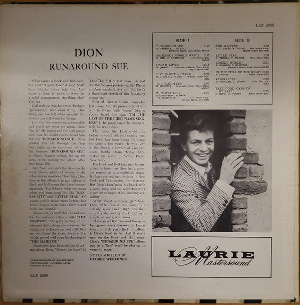 Dion (3) : Runaround Sue (LP, Album, Mono, Styrene, She)