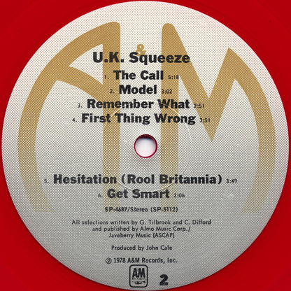 U.K. Squeeze* : U.K. Squeeze (LP, Album, Ltd, Red)