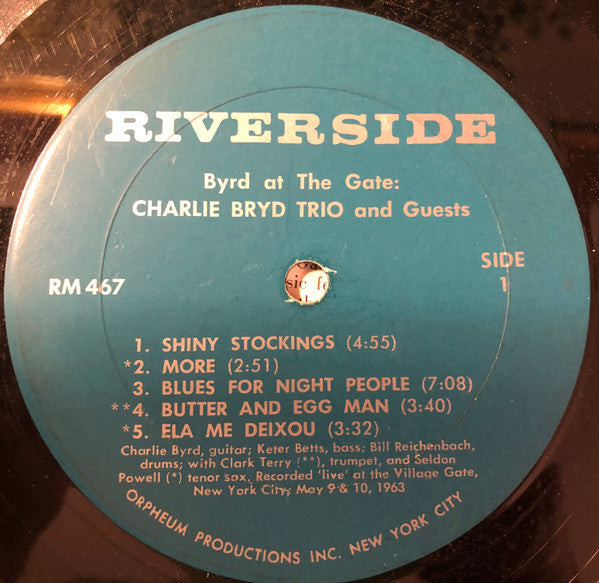 Charlie Byrd Trio (& Guests)* : Byrd At The Gate (LP, Album, Mono, RE, Blu)