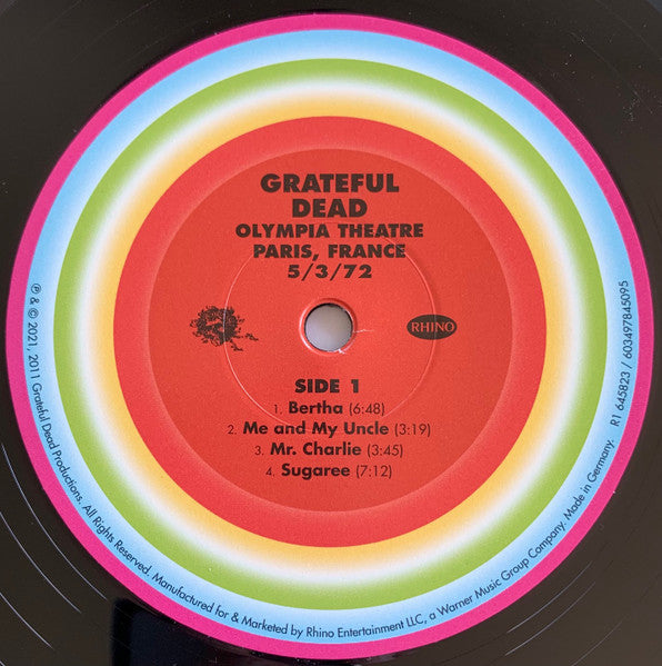 Grateful Dead* : Olympia Theatre, Paris, France (5/3/72) (5xLP, 180 + LP, S/Sided, Etch, 180 + Box, Album, R)