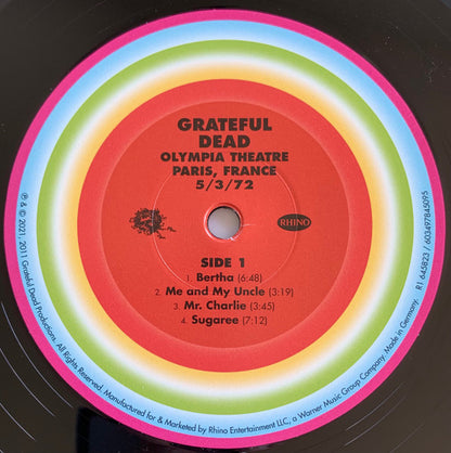 Grateful Dead* : Olympia Theatre, Paris, France (5/3/72) (5xLP, 180 + LP, S/Sided, Etch, 180 + Box, Album, R)