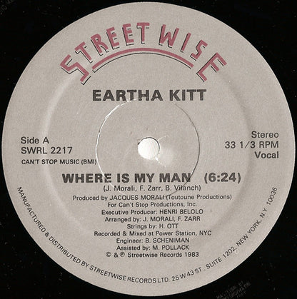 Eartha Kitt : Where Is My Man (12")