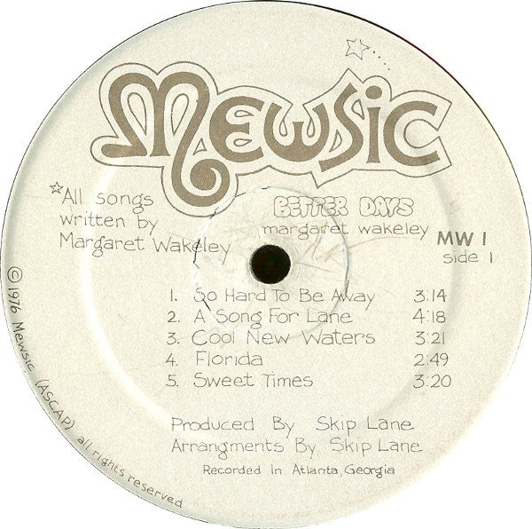 Margaret Wakeley : Better Days (LP, Album)