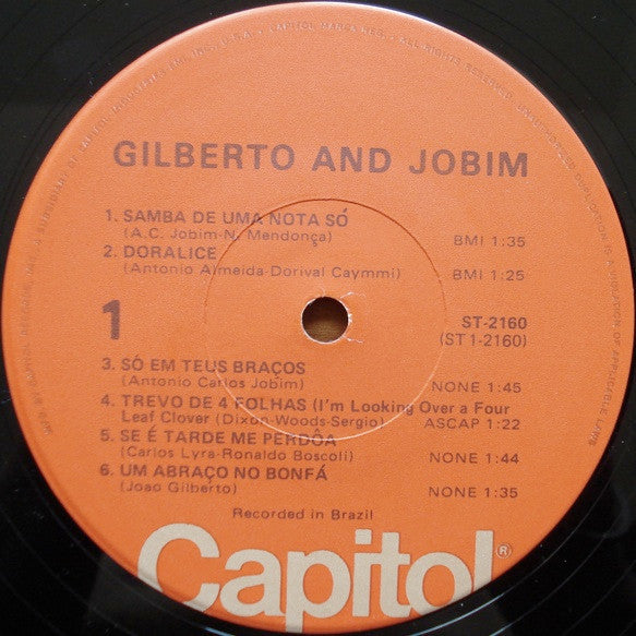 Gilberto* & Jobim* : Gilberto & Jobim (LP, Album, RE)