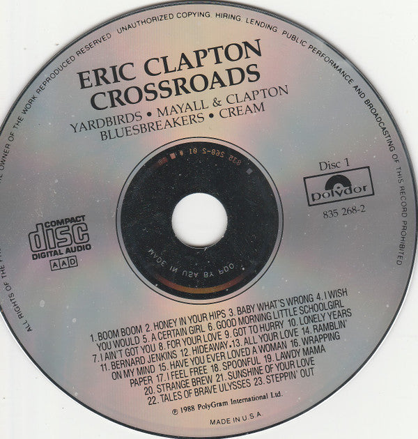 Eric Clapton : Crossroads (4xCD, Comp + Box, 12 )