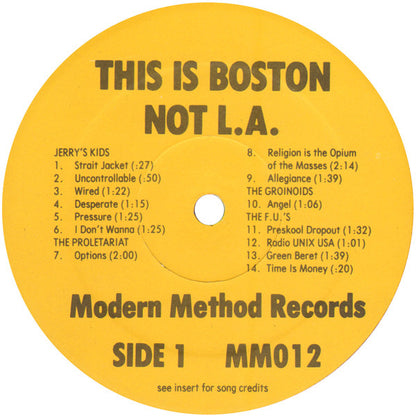 Various : This Is Boston Not L.A. (LP, Comp, RP)