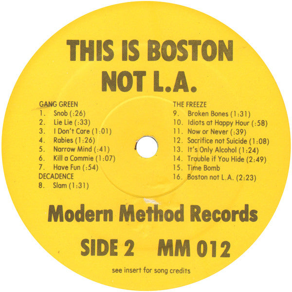 Various : This Is Boston Not L.A. (LP, Comp, RP)