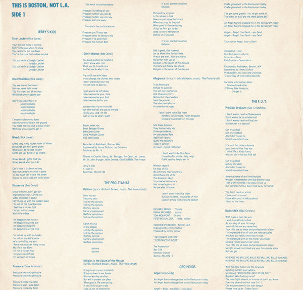 Various : This Is Boston Not L.A. (LP, Comp, RP)