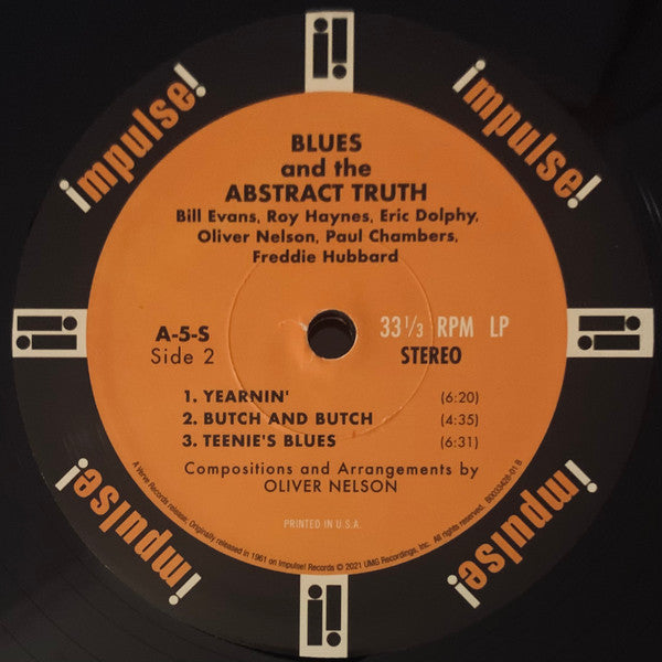 Oliver Nelson : The Blues And The Abstract Truth (LP, Album, RE, RM, 180)