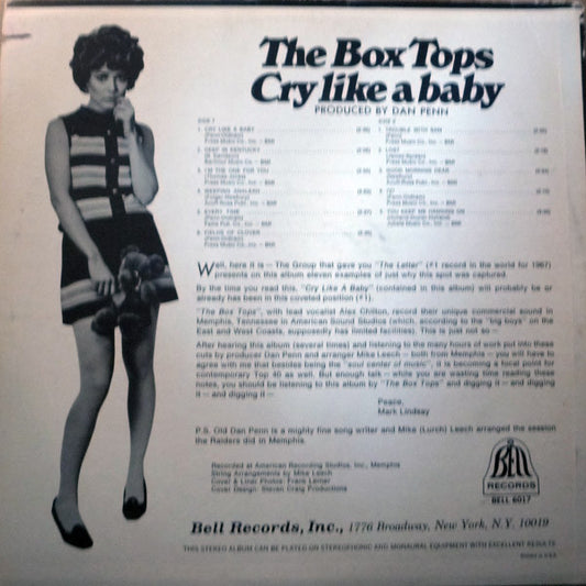 The Box Tops* : Cry Like A Baby (LP, Album, Bes)