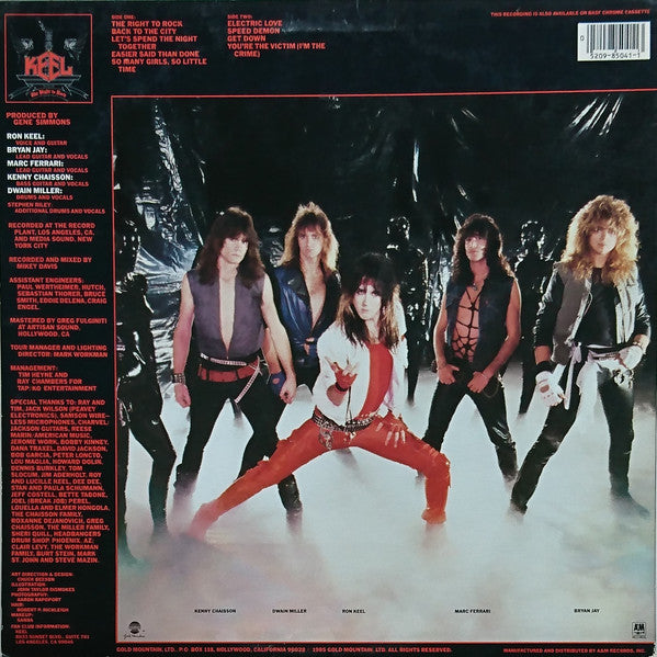 Keel : The Right To Rock (LP, Album, Ind)