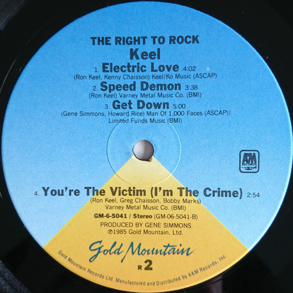 Keel : The Right To Rock (LP, Album, Ind)