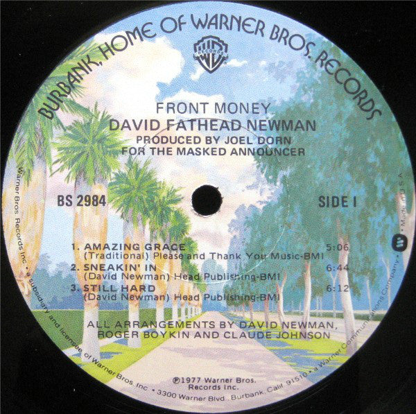 David Newman* : Front Money (LP, Album, Los)
