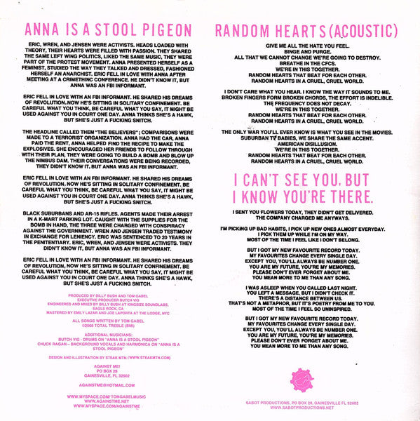 Tom Gabel : Anna Is A Stool Pigeon (7", Single)