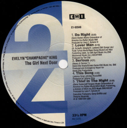 Evelyn "Champagne" King* : The Girl Next Door (LP, Album)