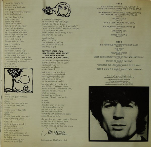 John Hartford : John Hartford (LP, Album, Ind)